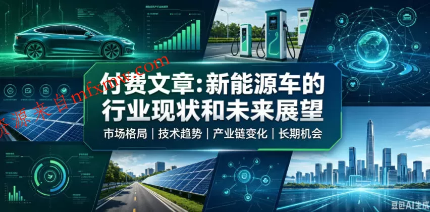 付费文章:新能原车的行业现状和未来展望