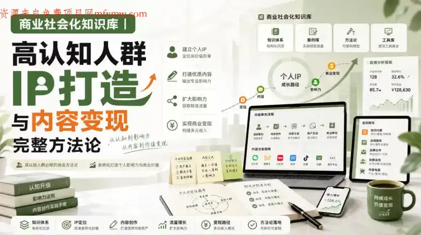 商业社会化知识库|高认知人群IP打造与内容变现完整方法论【文档】