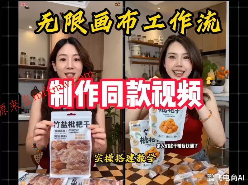 无限画布工作流一键复刻爆款带货视频，实操搭建，操作简单