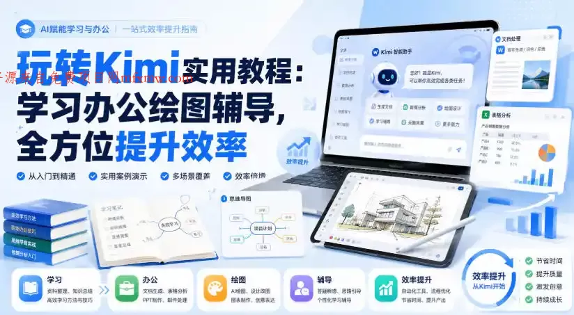 玩转Kimi实用教程：学习办公绘图辅导，全方位提升效率