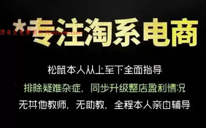 松鼠会电商VIP课程,从基础布局到高阶优化,助你掌握淘宝运营逻辑,提升店铺流量与转化(更新0815)