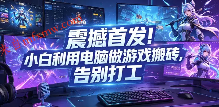 震撼首发!小白利用电脑做游戏搬砖,告别打工【揭秘】