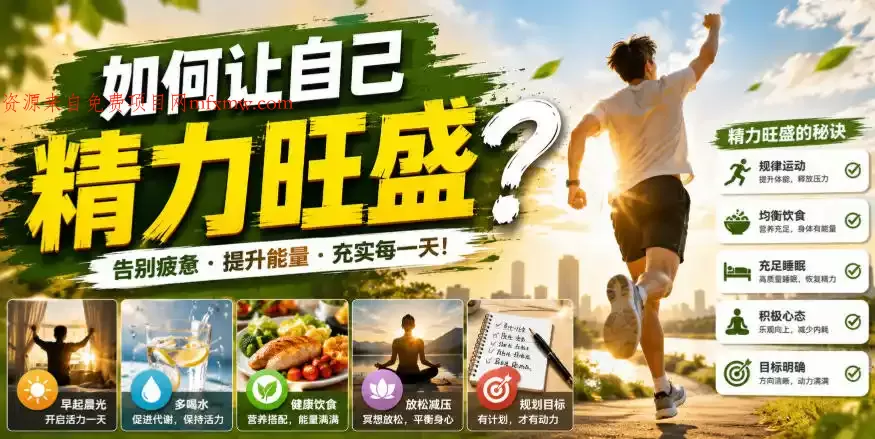 付费文章：如何让自己精力旺盛？
