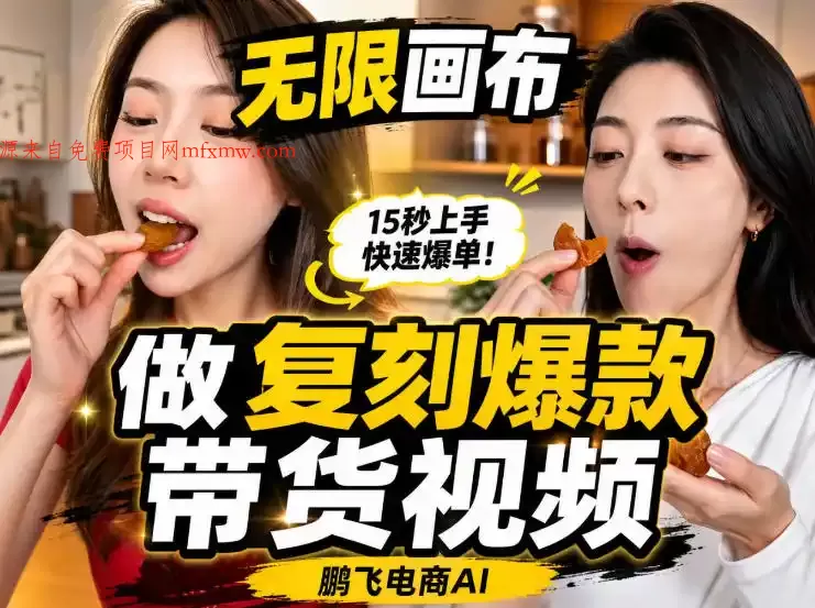 无限画布实操教程,搭一个炸裂级黑科技工作流——一键复刻爆款带货视频