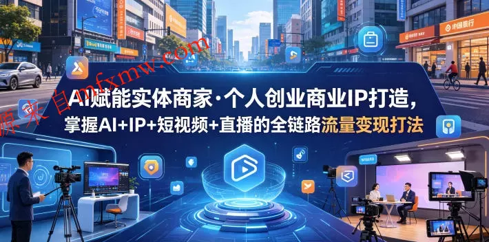 AI赋能实体商家·个人创业商业IP打造，掌握AI+IP+短视频+直播的全链路流量变现打法