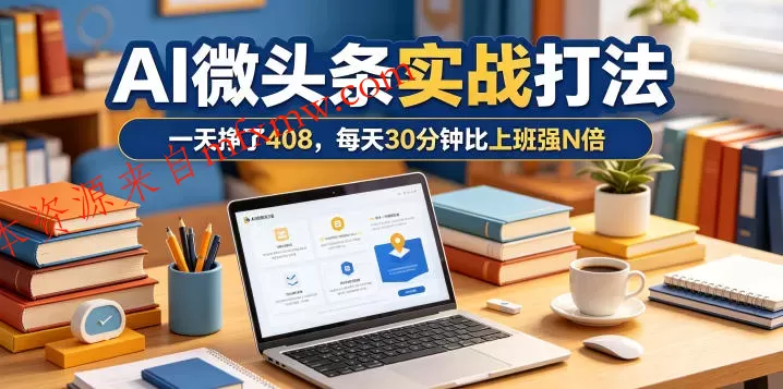 一天挣了408,AI微头条实战打法,每天30分钟比上班强N倍