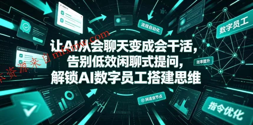 让AI从会聊天变成会干活,告别低效闲聊式提问,解锁AI数字员工搭建思维