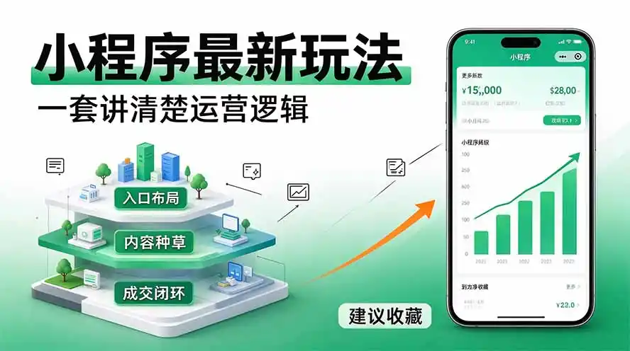 微信小程序最新玩法 四种收益来源,单日收入400+-免费项目网