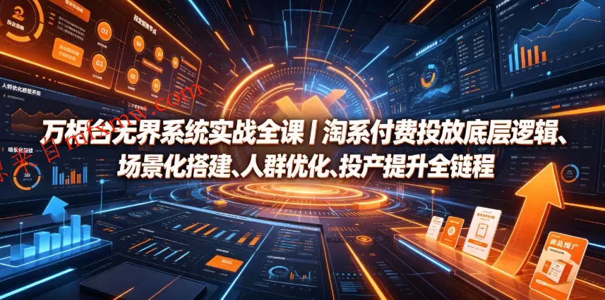 万相台无界系统实战全课|淘系付费投放底层逻辑、场景化搭建、人群优化、投产提升全链路运营教程