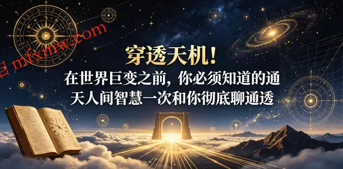 付费文章：穿透天机！在世界巨变之前，你必须知道的通天人间智慧一次和你彻底聊通透