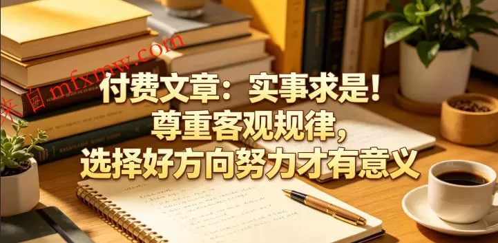 付费文章:实事求是!尊重客观规律,选择好方向努力才有意义