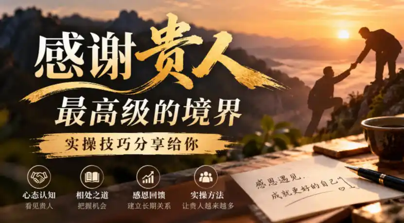 某公众号付费文章：感谢贵人最高级的境界，实操技巧分享给你-免费项目网