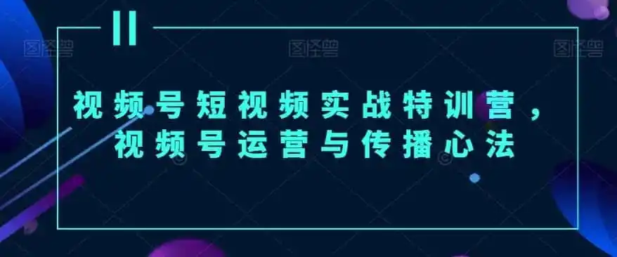 视频号短视频实战特训营,视频号运营与传播心法
