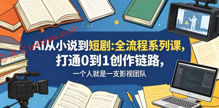 AI从小说到短剧全流程系列课,打通0到1创作链路,一个人就是一支影视团队