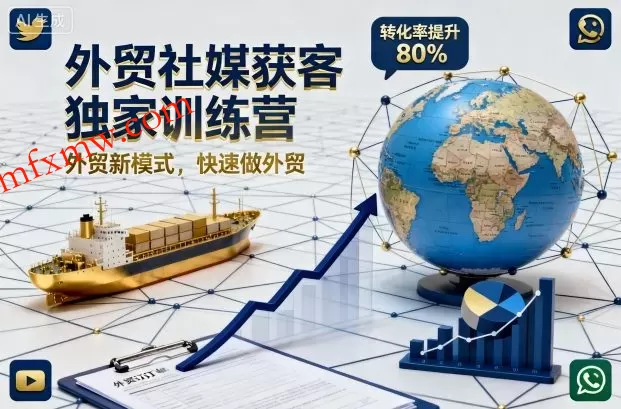 外贸社媒获客独家训练营,外贸新模式,快速做外贸(更新26年6月)