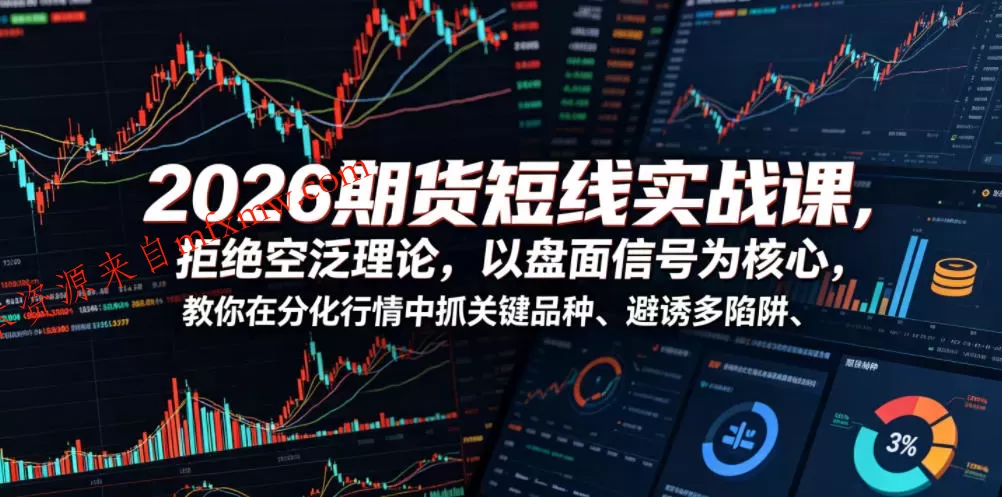 2026期货短线实战课,拒绝空泛理论,以盘面信号为核心,教你在分化行情中抓关键品种、避诱多陷阱(更新0711)