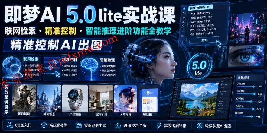 即梦AI 5.0 lite实战课,联网检索・精准控制・智能推理进阶功能全教学,精准控制AI出图
