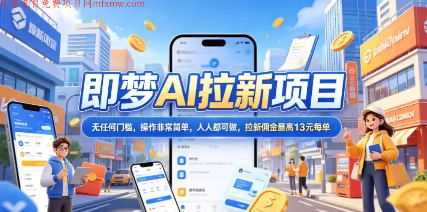 2026年即梦AI拉新项目最新玩法,无任何门槛,操作非常简单,人人都可做,拉新佣金最高13米每单(更新08月07日)
