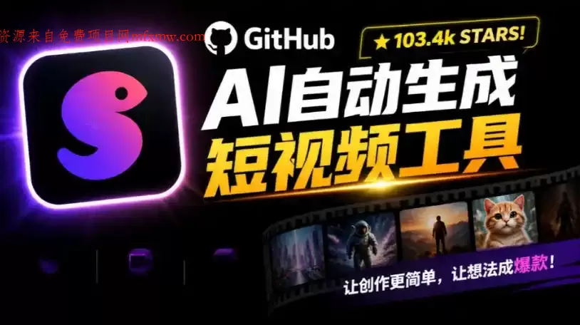 Github上103.4k stars项目!AI自动生成短视频工具,输入主题即可生成文案配音字幕MoneyPrinterTurbo