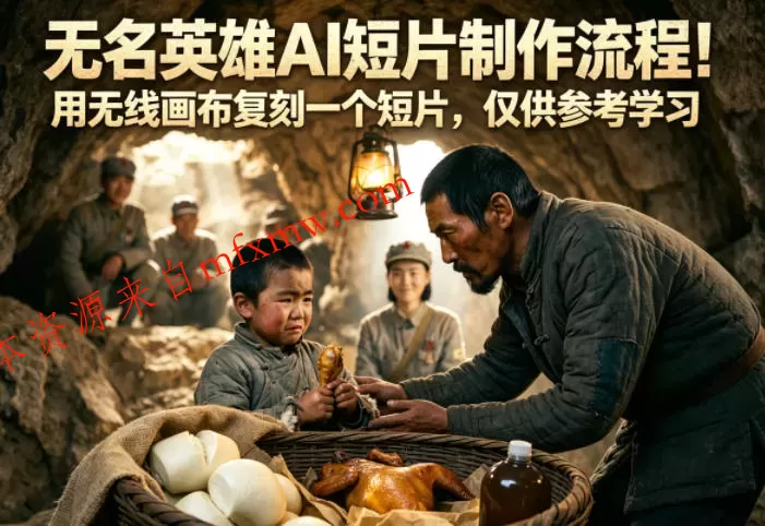无名英雄AI短片制作流程!用无线画布复刻一个短片,仅供参考学习