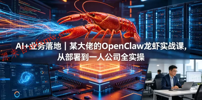 AI+业务落地|某大佬的OpenClaw小龙虾实战课,从部署到一人公司全实操