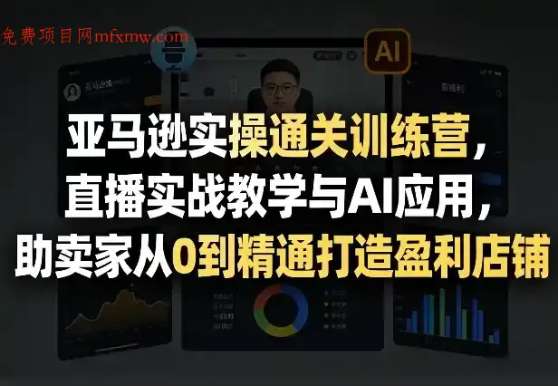 亚马逊实操通关训练营,直播实战教学与AI应用,助卖家从0到精通打造盈利店铺(更新8月17日)