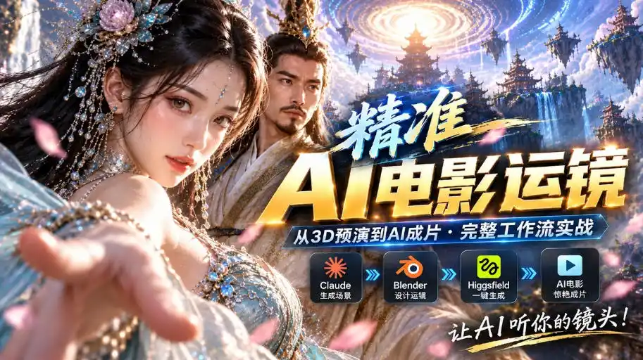 AI视频终于能精准运镜了！Claude+Blender+Higgsfield免费插件实测-免费项目网