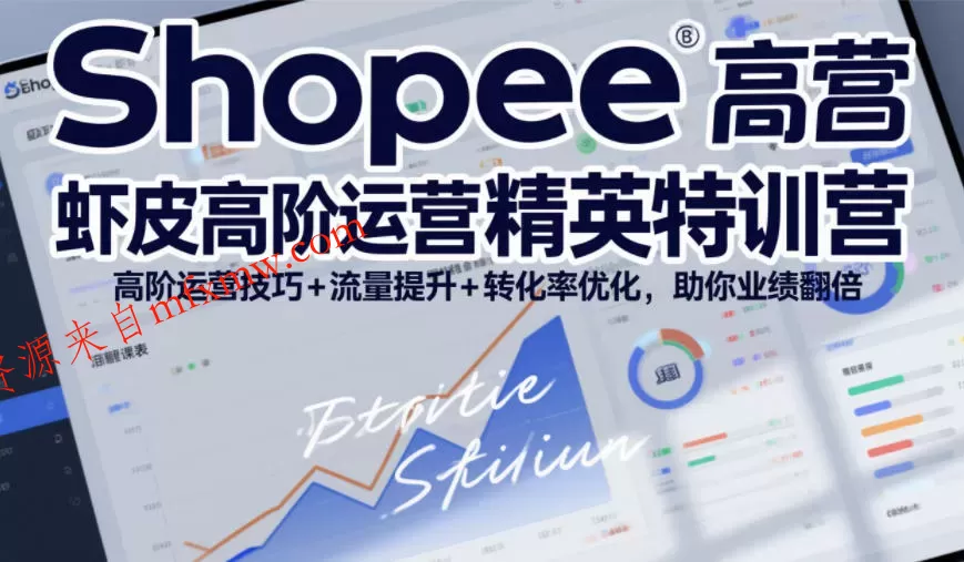 Shopee虾皮高阶运营精英特训营，高阶运营技巧+流量提升+转化率优化，助你业绩翻倍（更新26年5月）