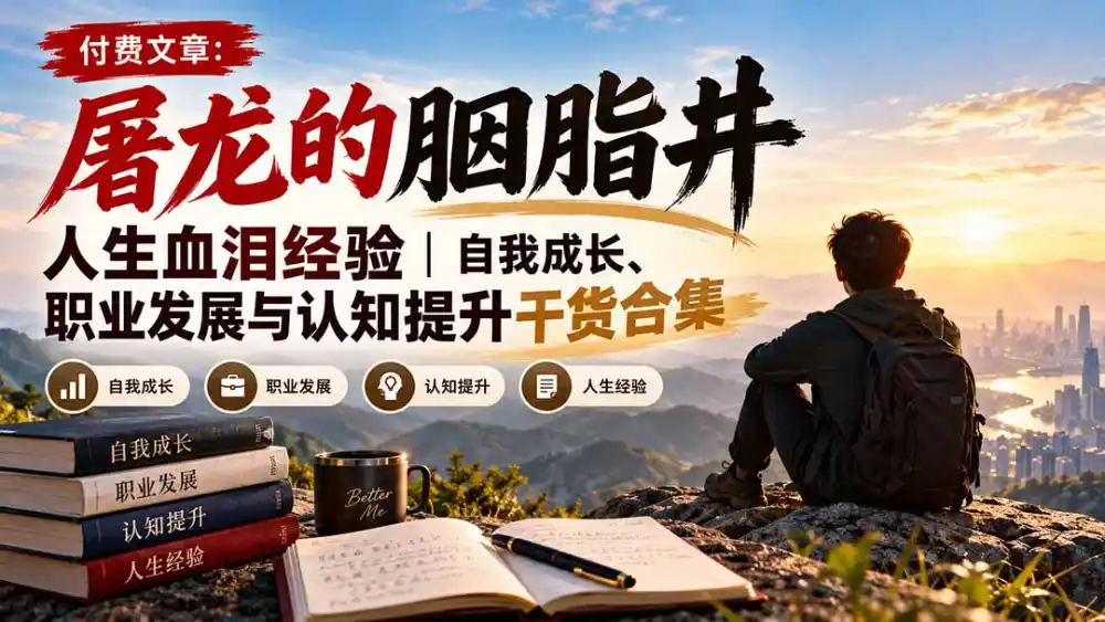 付费文章：屠龙的胭脂井人生血泪经验｜自我成长、职业发展与认知提升干货合集-免费项目网