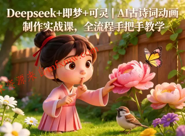 Deepseek+即梦+可灵｜AI古诗词动画制作实战课，全流程手把手教学