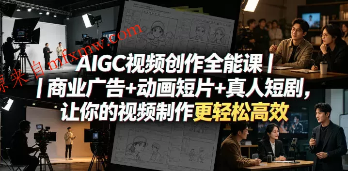 AIGC视频创作全能课|商业广告+动画短片+真人短剧,让你的视频制作更轻松高效