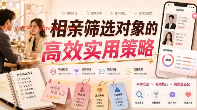 付费文章：相亲筛选对象的高效实用策略
