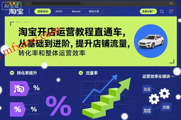 淘宝开店运营教程直通车,从基础到进阶,提升店铺流量,转化率和整体运营效率(更新26年05月27日)