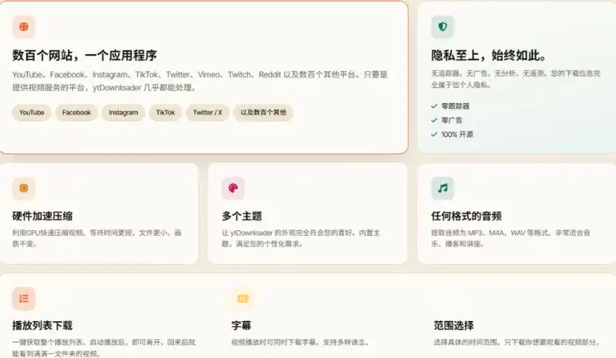 YouTube、B站超100+平台视频免费下载，超级好用，多平台免费开源热门视频下载器ytDownloader-免费项目网