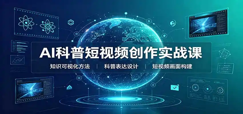 AI科普短视频创作实战课：配套要点文档，文案与视频提示词模板教学-免费项目网