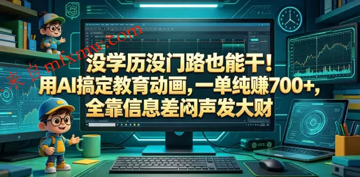 没学历没门路也能干!用AI搞定教育动画,一单纯賺700+,全靠信息差闷声发大财【揭秘】