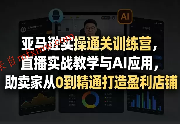 亚马逊实操通关训练营,直播实战教学与AI应用,助卖家从0到精通打造盈利店铺(更新7月3日)