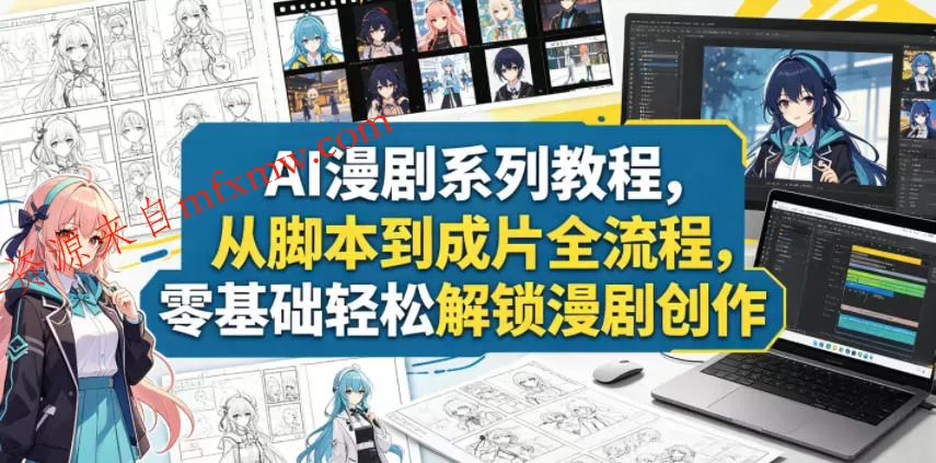 AI漫剧系列教程,从脚本到成片全流程,零基础轻松解锁漫剧创作
